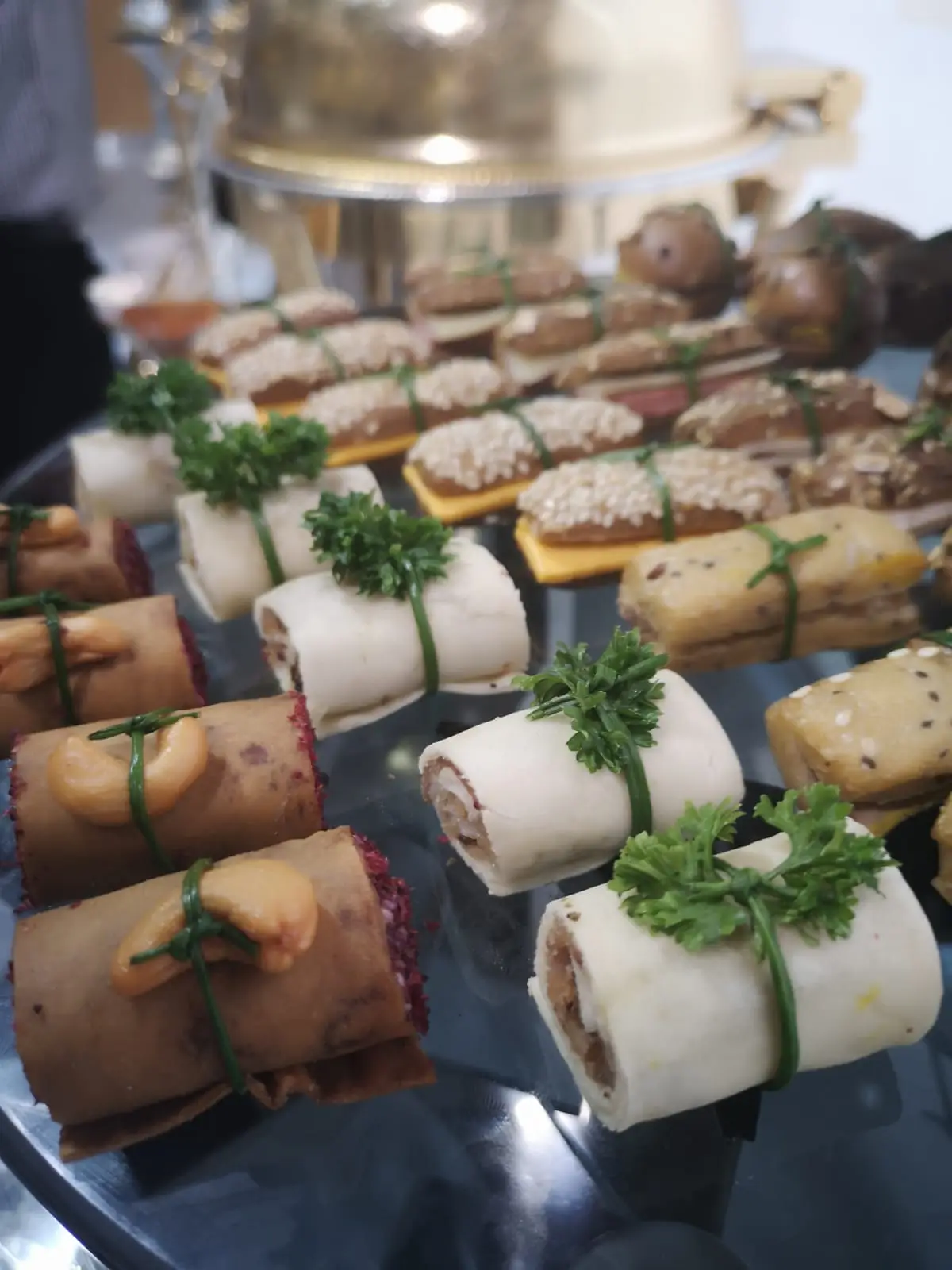 Selection of handmade savoury canapés